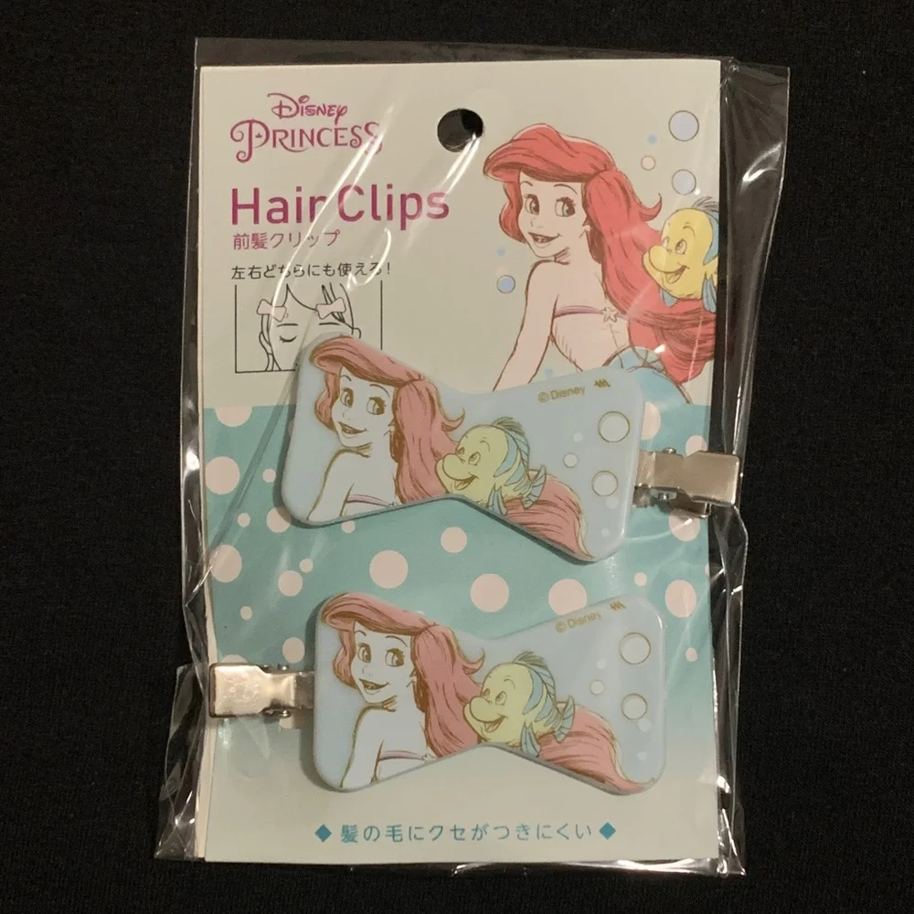NWT Disney Princess Ariel The Little Mermaid Hair Clips Set of 2 from Japan